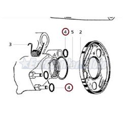 Juntas tóricas antipolvo freno trasero Vespa 125/150/200, Iris, TX, T5, PX, Sprint...