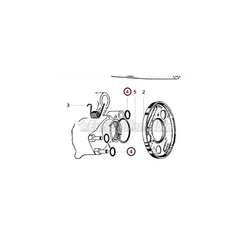 Juntas tóricas antipolvo freno trasero Vespa 125/150/200, Iris, TX, T5, PX, Sprint...