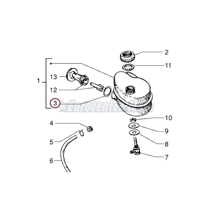 Junta tórica visor aceite Vespa PX 125/150/200