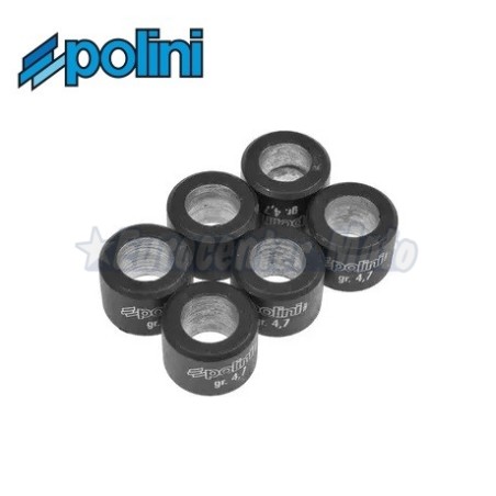 Rodillos variador Polini 15x12 de 4,7 gramos. 6 unidades