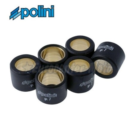 Rodillos variador Polini 19x15,5 de 7 gramos. 6 unidades
