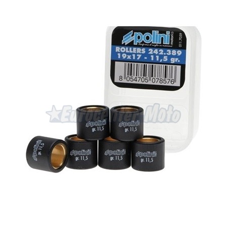 Rodillos variador Polini 19x17 de 11,5 gramos