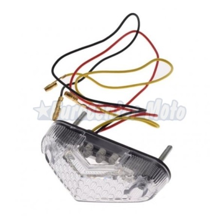 Piloto mini porta-matrículas Leds transparente. Homologado