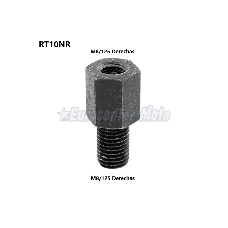 Tornillo suplemento altura espejo M8 derechas a M8 derechas