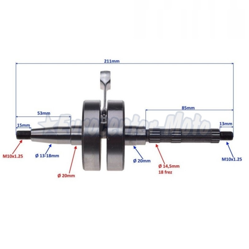 Cigueñal reforzado motores Piaggio 50 2T.