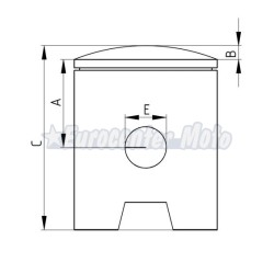 Pistón Barikit cilindros Polini Piaggio Scooter a 47mm. Medida estándar