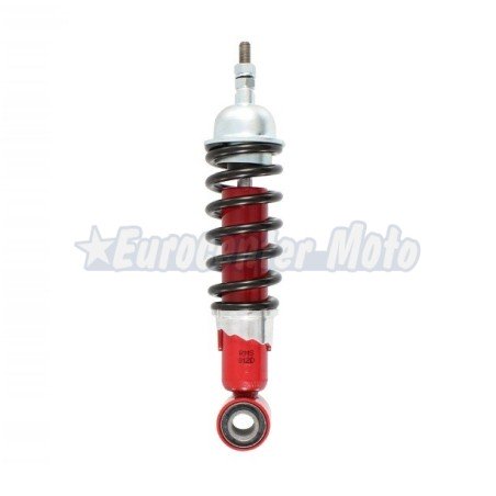 Amortiguador delantero Vespa Primavera 125 y varias. Muelle visto negro. Botella roja