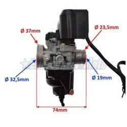 Carburador WM tipo Dellorto PHVA 12 ED (Piaggio 50 2T modelos antiguos)