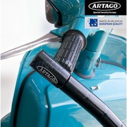Antirrobo de manillar Artago Urban Practic Vespa clásica. Fijación al chasis