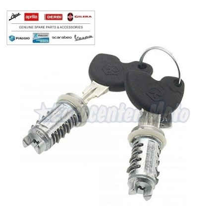 Juego cerraduras 2 bombines gordos Original Piaggio varios modelos