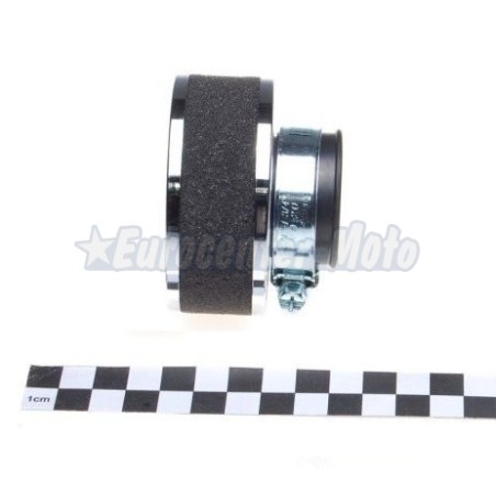 Filtro de aire universal de espuma con tapa cromada a 38mm