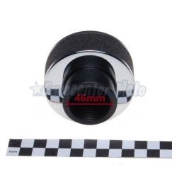 Filtro de aire universal de espuma con tapa cromada a 46mm