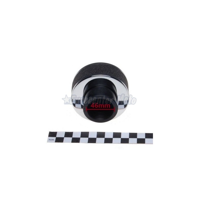 Filtro de aire universal de espuma con tapa cromada a 46mm