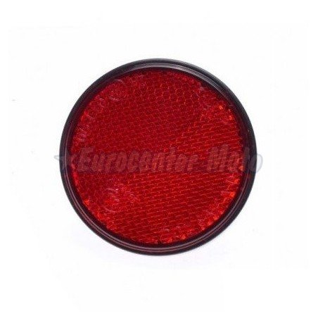 Catadióptrico redondo rojo con tornillo